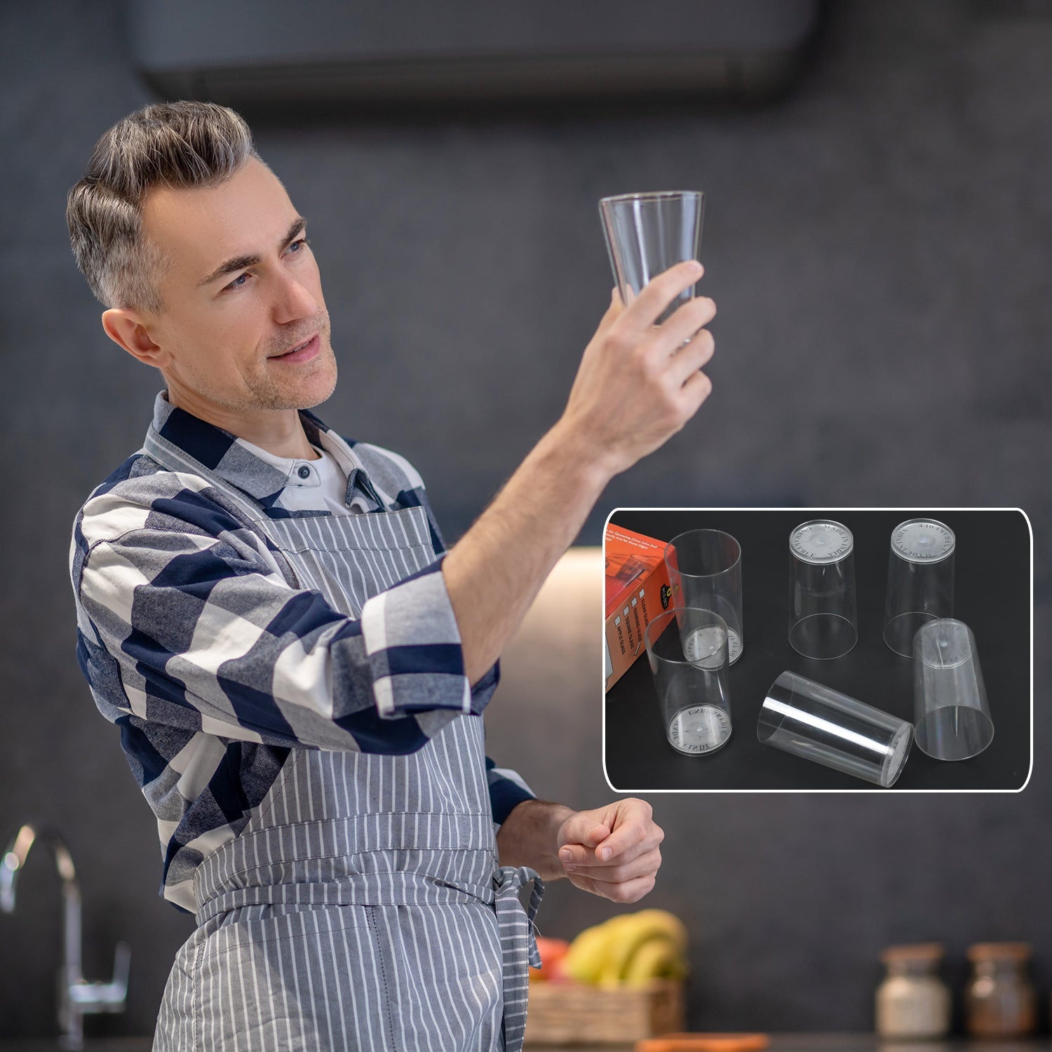 7143 Round Clear Plastic Water Glass Juice Beer Wine Plastic Unbreakable Transparent Glass Set ( 300ml 6pc ) DeoDap 7143 Round Clear Plastic Water Glass Juice Beer Wine Plastic Unbreakable Transparent Glass Set ( 300ml 6pc ) DeoDap